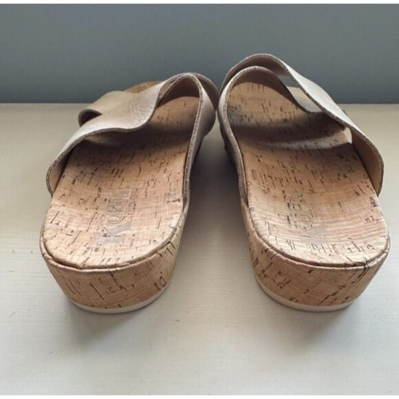 Korks by Kork Ease Joly Sandals Cross Strap Slip On Beige Bone Q38402 Womens 10M - Picture 5 of 8